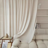 Rideaux de Salon Modernes 100% Lin Voilage Transparent Plissé pour Chambre à Coucher et Salon Luxe