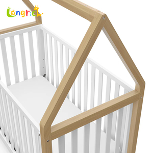 Di alta qualità in legno di pino naturale letto per bambini culla in legno <span class=keywords><strong>con</strong></span> guide di sicurezza cassetto di stoccaggio pelle <span class=keywords><strong>lettino</strong></span> per bambini - Product Image 2