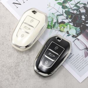 Housse de clé de voiture Offre Spéciale TPU pour Peugeot 208 308 508 408 2008 5008 3008 Citroen C4 C6 <span class=keywords><strong>C3</strong></span>-XR <span class=keywords><strong>Picasso</strong></span> pour DS3 DS4 DS5 - Product Image 1