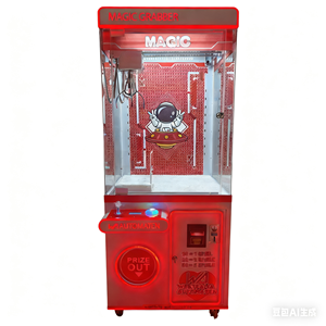 Máquina de grúas Magic Grabber operada con monedas, juego de arcade con luces intermitentes y material metálico para parques de atracciones - Product Image 3