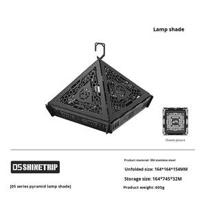 휴대용 스테인리스 스틸 LED 캠핑 랜턴, 야외용 피라미드 행잉 램프, 배터리 구동식 방수 모던 디자인 - Product Image 6