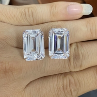 HQ Gems 6A Grande Taille 3x5-13X18mm Taille Émeraude Zircone Fabricants Blanc Lâche Zircone Cubique CZ Diamant