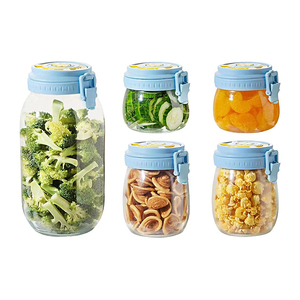 500ml 750ml 1000ml 1500ml 2000ml <span class=keywords><strong>guarnizione</strong></span> in gomma a prova di perdite e Clip Top barattoli di <span class=keywords><strong>vetro</strong></span> ermetici per spezie chicchi di zucchero di cereali - Product Image 3