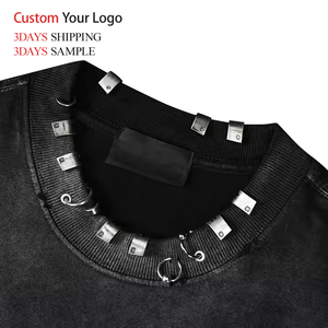 Camiseta de Alta Calidad, Oversize, Tejido Grueso, 100% Algodón, Anti-Pilling, Estilo Urbano, Lavado Ácido, Impresión DTG, Personalizada, Vintage, Lisa - Product Image 4