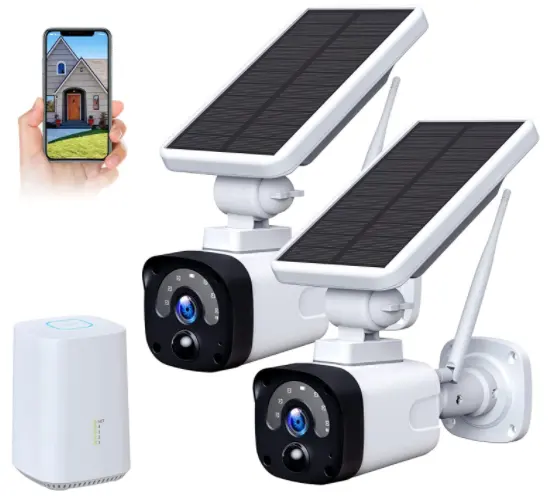 Camera An Ninh Giám Sát Dự Phòng Pin Năng Lượng Mặt Trời IP Camera Quan Sát CCTV Dome Wifi IP 3.0Megapixel 2ch IP