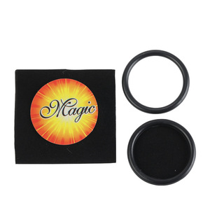 อุปกรณ์มายากลเหรียญกินได้พร้อมวงแหวนคู่ สีดำ 13X8X2.5 สำหรับมายากลระยะใกล้ - Product Image 2