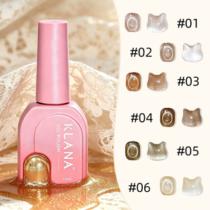 2026 Salon UV Gel <b>Nail</b> Painting <b>Set</b> Old-money Color <b>Nail</b> Gel Polish Kit 15ml Non-Toxic Hama Free Wholesale Cat Eye Gel KLANA - Product Image 1