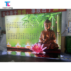 Tianlang, caja de luz LED de tela de tensión con logotipo de doble cara portátil personalizada, soporte de exhibición de Feria Comercial emergente de estilo moderno - Product Image 3