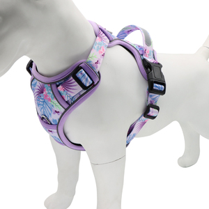 Floral Dog Harness Adjustable Buckle Closure Padded Reflective <b>Small</b> Size Fashion Style for Dogs - Product Image 4