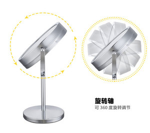 Miroir de Maquillage LED Intelligent Rotatif à 360° avec Grossissement 3x, Double Face, Commande Tactile, Lumières Tricolores, Alimenté par Piles, <span class=keywords><strong>pour</strong></span> <span class=keywords><strong>Coiffeuse</strong></span> - Product Image 4