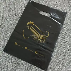 Kustom hdpe Tote satu lapis tas plastik menangani penjualan laris dicetak Pe Biodegradable dengan logo plastik dapat digunakan kembali tas belanja