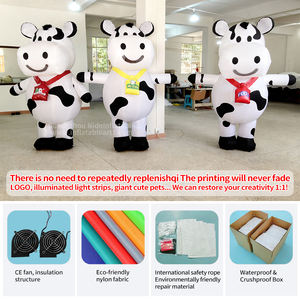 Costume <span class=keywords><strong>gonflable</strong></span> publicitaire personnalisé de vache marchante, personnage animé, <span class=keywords><strong>poupée</strong></span> de défilé pour publicité <span class=keywords><strong>gonflable</strong></span> - Product Image 3