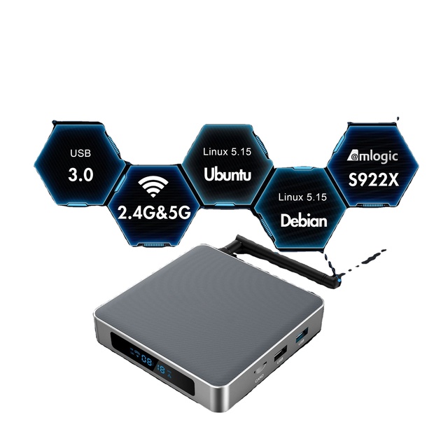 Signal Cable Linux Box S922X 4K Quad Core Amlogic S805 Set-Top Box Network Media Player for Home
