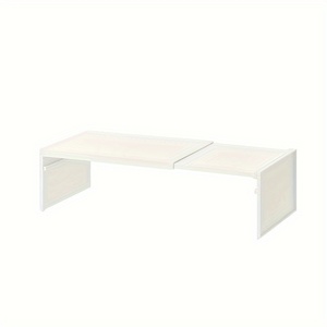 Estante de Almacenamiento de Plástico <span class=keywords><strong>Blanco</strong></span> Resistente, Expandible y Ajustable para Armarios y Encimeras de Cocina, Organizador de Cocina - Product Image 1