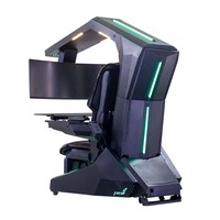 RTS IW-R1 PRO zéro gravité inclinable poste de travail chaise GIMI gaming COCKPIT, fonctionne triple moniteur inclinable VR imperator IWR1