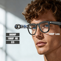 Lunettes Intelligentes IA de Traduction en Temps Réel, Design en Plastique, GPS, Android, 3G, Enregistrement Vidéo 1080p, Photographie, Minutes de Réunion