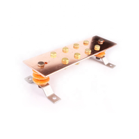 Barre omnibus de terre en cuivre robuste sur mesure avec connexion par boulons, 200A max. ampères continus, multipolaire pour le support des systèmes de mise à la terre