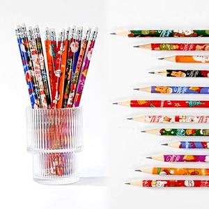 Juego de Papelería Navideña al por Mayor para Estudiantes, Lápices Estándar y Lápiz de Madera HB con Borrador, Regalo Navideño para Niños - Product Image 3