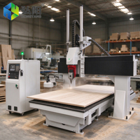 Routeur CNC 5 axes HJD1212-S5 avec tête rotative AC, commande Syntec, disque ATC et broche haute vitesse pour le fraisage du bois et de la mousse