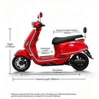Scooter électrique de haute qualité 60/72v 800/1000w pour adultes, idéal pour les longues distances