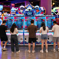 Pousse-pièces original à vendre pour centres de divertissement familial (FEC), intégré dans un cabinet d'arcade, avec garantie d'un an et vente mondiale de machines d'arcade.