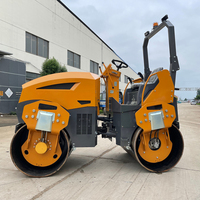 Mini-compacteur vibrant à tambour lisse de 3 tonnes à vendre, mini-compacteur routier de 1 tonne pour le compactage des fossés