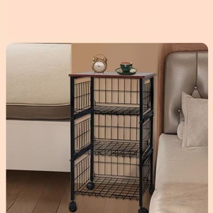 Chariot de rangement utilitaire roulant pour la cuisine à domicile, chariot de cuisine mobile en métal - Product Image 3