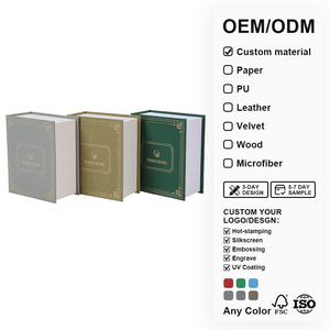 Boîte à bagues personnalisée style <span class=keywords><strong>livre</strong></span> ancien, boîte à bijoux en cristal japonais avec velours doré pour bracelet cadeau - Product Image 4