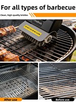 Brosse de nettoyage de barbecue électrique sans fil rechargeable en acier inoxydable pour usage extérieur, modèle chinois KL102