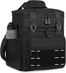 Grande boîte à lunch souple et extensible pour adultes, travail, sorties, déplacements, noir, 16L - Product Image 1