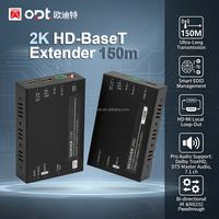 Extenseur HDMI HDBaseT 150M, émetteur-récepteur sur un seul câble Cat6, RS232 EDID, pour intégrateurs de systèmes, projets AV professionnels