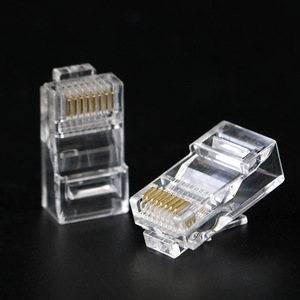 <b>Rj45</b> Network Connector 8p8c Non Shielded Cat5e Gold Plated Plug For Ethernet <b>Cable</b> - Product Image 3