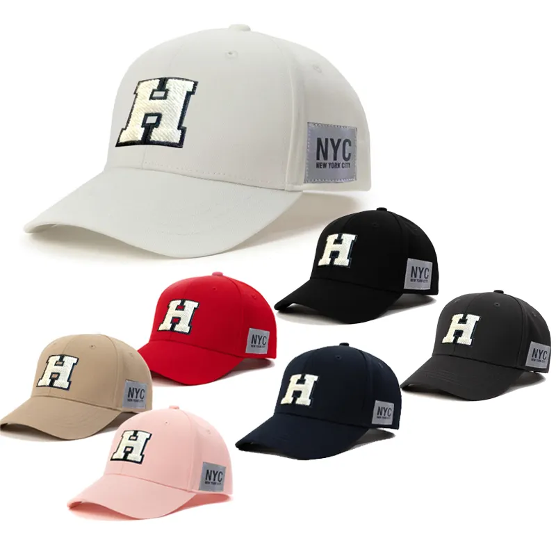 Hochwertige Großhandel Männer Frauen Casual Cotton Custom Logo 6 Panel gebogenes Visier Golf Sport Outdoor Fitted Baseball Cap Hat