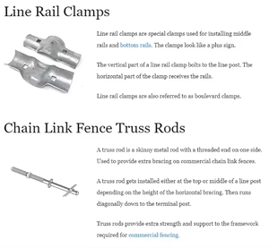 Chuỗi liên kết hàng rào Phụ kiện: bộ phận, bài, đường sắt tay áo và kẹp - Product Image 5