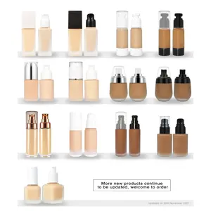 Krim Foundation Concealer tanpa nama, krim Foundation cair tahan lama, riasan organik kulit gelap Label pribadi