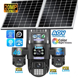 Hieasy 3PTZ 10K 20MP Real 4Lens 4G Solar Network <b>Security</b> Bullet Cameras Outdoor Wifi <b>Wireless</b> IP PTZ CCTV <b>Camera</b> Surveillance - Product Image 1