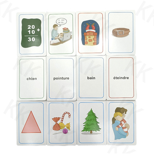 Haute qualité 300g Corepaper mat vernissage enfants jouets d'apprentissage éducatifs cartes Flash cognitives usine en gros personnalisable - Product Image 5