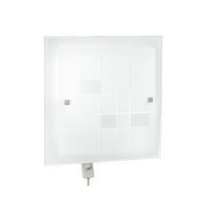 Lámpara de Techo LED Curva Recta MUSA con Materiales Plásticos y Acrílicos 30X30CM-2XE27 MAX 60W - Product Image 1