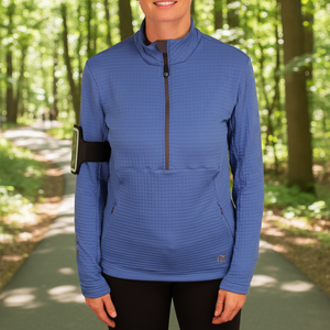 Pullover da donna attivo mezza Zip Top MESSER stile - Product Image 3