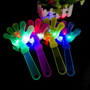 Promotional LED Noise Maker Hand Clapper Plastic Match Sport Cheering Toys Custom Logo Party Supplies