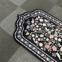 Alfombra de oración musulmana, alfombra de oración de terciopelo Extra grueso turco islámico, alfombra de oración portátil para mujeres, hombres, grandes regalos de Ramadán