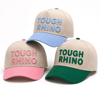 Casquette de baseball ajustable en sergé épais 100 % coton, 5 panneaux, avec logo brodé 3D en relief personnalisé, style A-Frame, pour la vente en gros, modèle Trucker uni