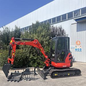 Escavadora com Motor Kubota, Assento Confortável e Ar Condicionado Frio e Quente, Mini Escavadora com Sistema Hidráulico Mundialmente Famoso - Product Image 1