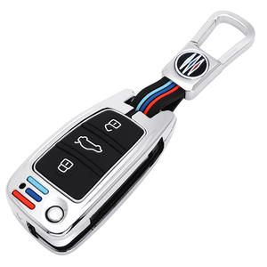 Nouvelle arrivée, étui pour clé de voiture en alliage de zinc et silicone pour Jac S2 <span class=keywords><strong>S3</strong></span> S4 S5 3 A5 S7 R3 2020, 3 boutons, rabattable, accessoires de voiture, porte-clés - Product Image 5