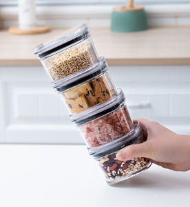 Caja <span class=keywords><strong>de</strong></span> almacenamiento <span class=keywords><strong>de</strong></span> plástico, dispensador <span class=keywords><strong>de</strong></span> cereales <span class=keywords><strong>de</strong></span> cocina hermético al vacío <span class=keywords><strong>de</strong></span> alta capacidad, personalizado, venta al por mayor, 760ml - Product Image 5