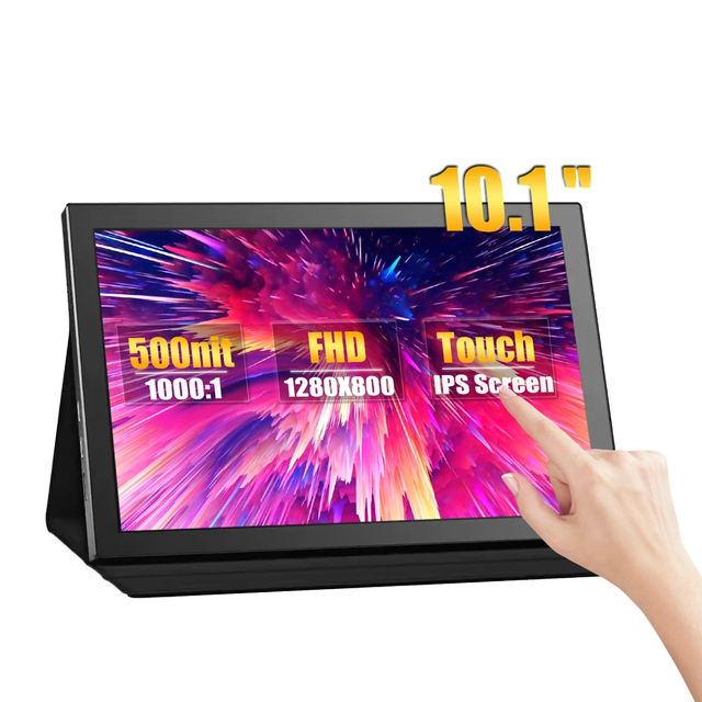 10.1 Touchscreen Monitor 1280*800 IPS Portable Screen Monitor Ultra Slim Portable Monitor for Laptop Raspberry Pi Switch
