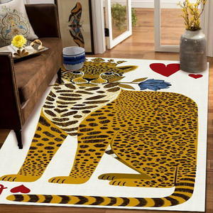 Alfombra Rectangular con Estampado Animal de Wan Xinlong, Moderna, Resistente a las Manchas, Lavable, para Sala de Estar, Alfombra de Sofá de Terciopelo Cristal - Product Image 2