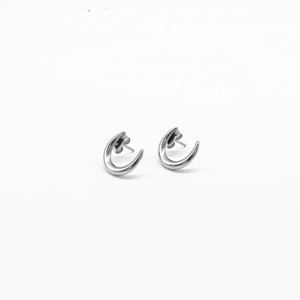Pendientes yunnique con forma de luna creciente, diseño geométrico plateado de acero de titanio para hombres y mujeres, joyería - Product Image 2