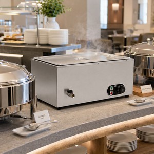 Commercial <b>Electric</b> Soup Warmer Bain Marie 1/1 GN Single <b>Pan</b> 1.5kW for Buffet Catering Restaurant Hotel Kitchen OEM - Product Image 5
