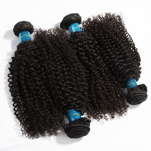 Malayo Remy trenzado pelo sin procesar 27 pieza 20-34 pulgadas Pelo Rizado armadura del afro rizado pelo de la Virgen - Product Image 1